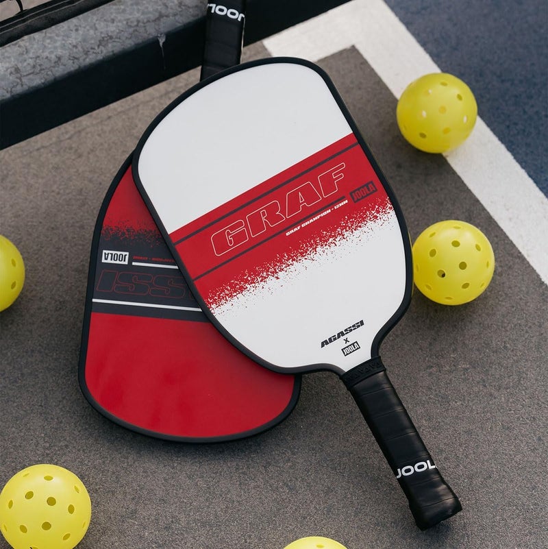 JOOLA Agassi/GRAF Champion Set with Pickleball Paddles, Balls & Sling Bag - Sandblasted Pickleball Racket - Agassi Shape with Extended Sweet Spot - UPA-A Certified - USAP Approved - NFC Chip Enabled - Image 2